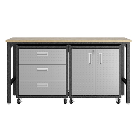 Fortress 3.0 Mobile Garage Cabinet, Gray, Steel MPN:16GMC