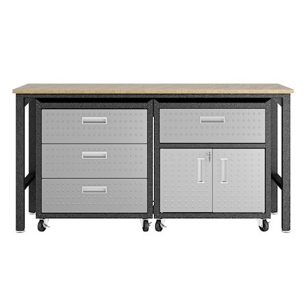 Fortress 5.0 Mobile Garage Cabinet, Gray, Steel MPN:18GMC