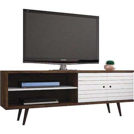 TV Stand, Mid CenturymWhite, 62.99