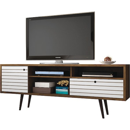 TV Stand, Mid Century, Brown, 70.86