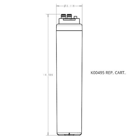Water FilterCartridge, 0.5micron, 2 gpm MPN:K00539