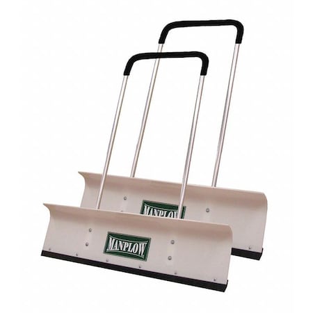 Snow Shovel, 42 in W x Plastic Blade, 48 in L Aluminum Handle MPN:PRO42 2PK