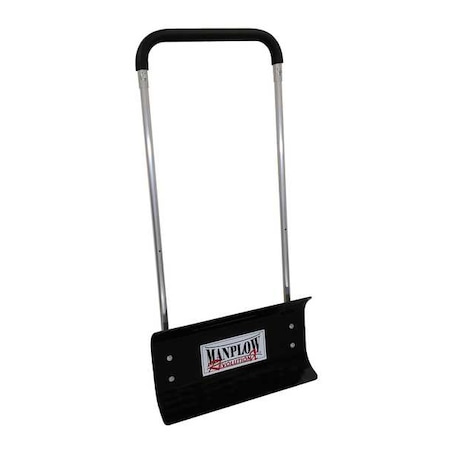 Snow Pusher, 24 in W x Plastic Blade, 50 in L Aluminum Handle MPN:RevX24