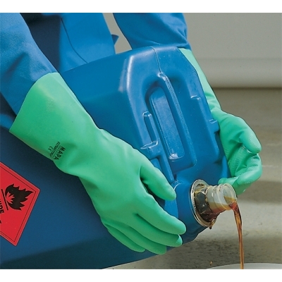 Size 10 Stansolv AF-15 Nitrile Glove Flock Lined MPN:485420ZQK