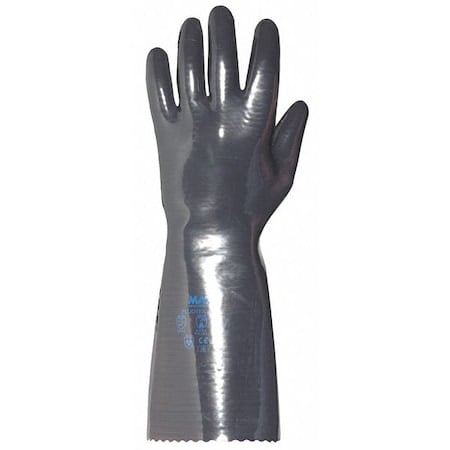 Chemical Resistant Gloves, Neoprene, 14 in L, 12.00 mil, Blue/Black, 10, 1 PR MPN:334