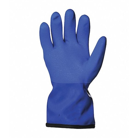 Chemical Resistant Gloves, PVC, 11 in L, Blue, 9, 1 PR MPN:770