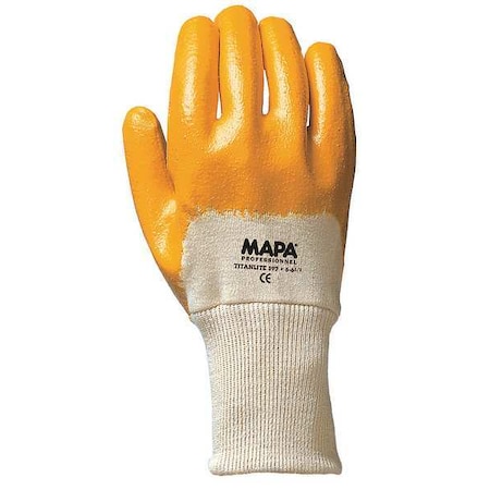 Coated Gloves, Nitrile, 3/4 Dip, Yellow, 8 1 PR MPN:GPA397