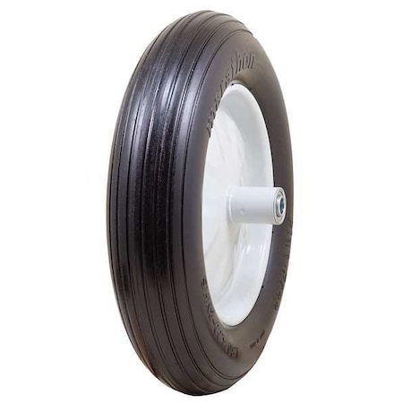 Flat Free Wheel, Polyurethane, 500lb, White MPN:00001