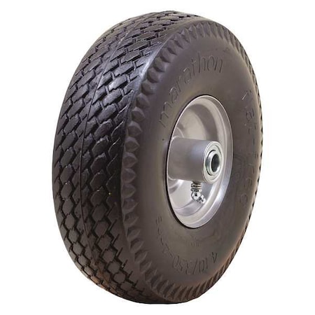 Flat Free Wheel, Polyurethane, 300 lb, Gray MPN:00014