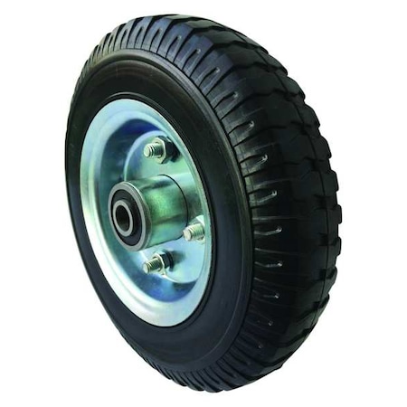Solid Rubber Wheel, 8 in Dia, 280 lb, Black MPN:16V340