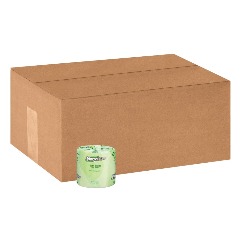 Marcal PRO 2-Ply Septic Safe Bathroom Tissue, 100% Recycled, White, 240 Sheets per Roll, Case of 48 Rolls (Min Order Qty 2) MPN:3001