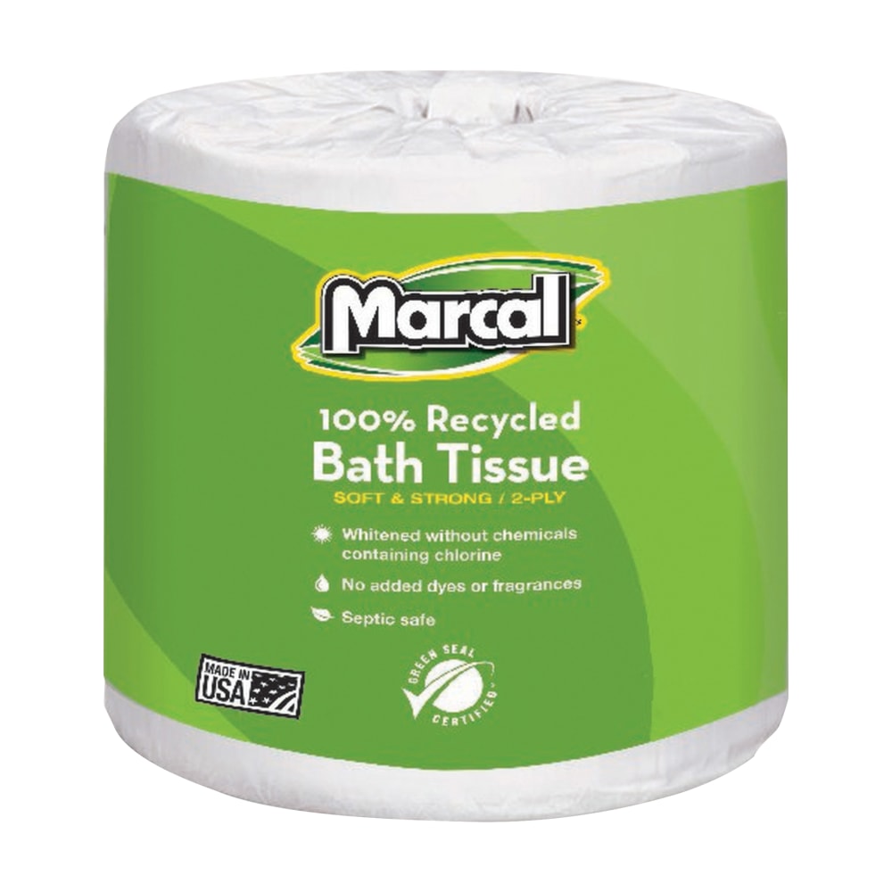 Marcal Small Steps 2-Ply Toilet Paper, 100% Recycled, 336 Sheets Per Roll, Pack Of 48 Rolls (Min Order Qty 2) MPN:6079