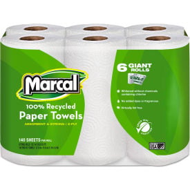 Marcal Small Steps 100 Premium Recycled Giant Roll Towels 5-3/4