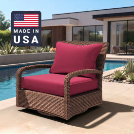California Umbrella Deep Seat Cushion Rectangular Memory Foam Core Sunbrella Hot Pink Fabric 199484072150
