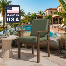 California Umbrella Dining Chair Cushion Square Memory Foam Core Sunbrella Spa Fabric 199484072624