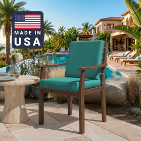 California Umbrella Dining Chair Cushion Square Memory Foam Core Sunbrella Aruba Fabric 199484072648