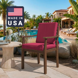 California Umbrella Dining Chair Cushion Square Memory Foam Core Sunbrella Hot Pink Fabric 199484072716