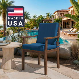 California Umbrella Dining Chair Cushion Square Memory Foam CoreSunbrella Regatta Fabric 199484072730
