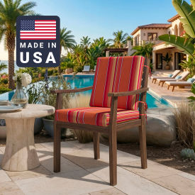 California Umbrella Dining Chair Cushion Square Memory Foam Core Sunbrella Dolce Mango Fabric 199484072754