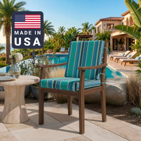 California Umbrella Dining Chair Cushion Square Memory Foam Core Sunbrella Dolce Oasis Fabric 199484072761