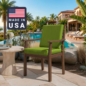 California Umbrella Dining Chair Cushion Square Memory Foam Core Sunbrella Macaw Fabric 199484072808