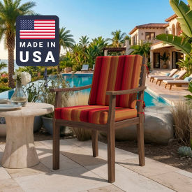 California Umbrella Dining Chair Cushion Square Memory Foam Core Sunbrella Astoria Sunset Fabric 199484072822
