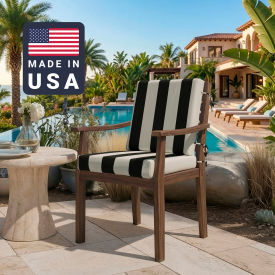 California Umbrella Dining Chair Cushion Square Memory Foam Core Sunbrella Cabana Classic Fabric 199484072846
