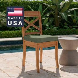 California Umbrella Seat Pad Cushion Square Memory Foam Core Sunbrella Spa Fabric Set of 2 199484073188