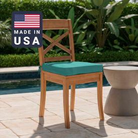 California Umbrella Seat Pad Cushion Square Memory Foam Core Sunbrella Aruba Fabric Set of 2 199484073201