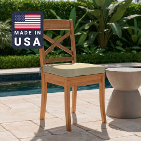 California Umbrella Seat Pad Cushion Memory Foam Core Sunbrella Antique Beige Fabric Set of 2 199484073218