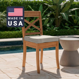 California Umbrella Seat Pad Cushion Square Memory Foam Core Sunbrella Canvas Fabric Set of 2 199484073249