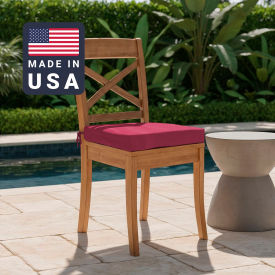 California Umbrella Seat Pad Cushion Square Memory Foam Core Sunbrella Hot Pink Fabric Set of 2 199484073270