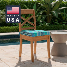 California Umbrella Seat Pad Cushion Memory Foam Core Sunbrella Dolce Oasis Fabric Set of 2 199484073324