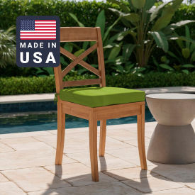 California Umbrella Seat Pad Cushion Square Memory Foam Core Sunbrella Macaw Fabric Set of 2 199484073362