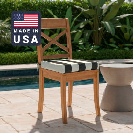 California Umbrella Seat Pad Cushion Memory Foam Core Sunbrella Cabana Classic Fabric Set of 2 199484073409