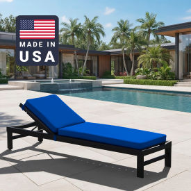 California Umbrella Chaise Lounge Cushion Memory Foam Core Sunbrella Pacific Blue Fabric 199484073690