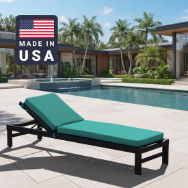 California Umbrella Chaise Lounge Cushion Rectangular Memory Foam Core Sunbrella Aruba Fabric 199484073768