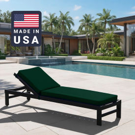 California Umbrella Chaise Lounge Cushion Memory Foam Core Sunbrella Forest Green Fabric 199484073799