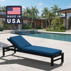 California Umbrella Chaise Lounge Cushion Rectangular Memory Foam Core Sunbrella Regatta Fabric 199484073850