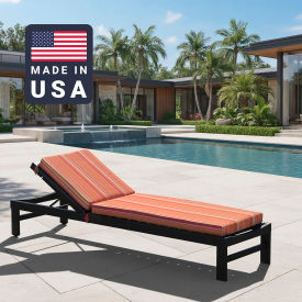 California Umbrella Chaise Lounge Cushion Memory Foam Core Sunbrella Dolce Mango Fabric 199484073874