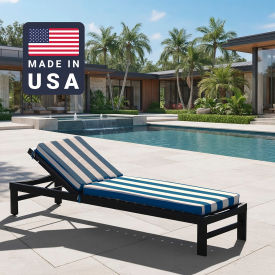 California Umbrella Chaise Lounge Cushion Memory Foam Core Sunbrella Cabana Regatta Fabric 199484073959