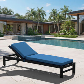 California Umbrella Chaise Lounge Cushion Foam Filled Olefin Capri Fabric 199484074277