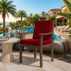 California Umbrella Dining Chair Cushion Foam Filled Olefin Red Fabric 199484074352