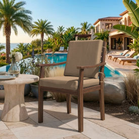 California Umbrella Dining Chair Cushion Foam Filled Olefin Beige Fabric 199484074369