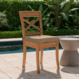 California Umbrella Seat Pad Cushion Foam Filled Olefin Beige Fabric Set of 2 199484074413 - Pkg Qty 2
