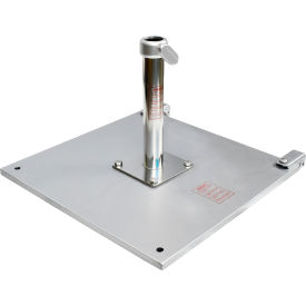 California Umbrella CRL Patio Umbrella Base with 2 Casters 70 lb. Silver CRL070
