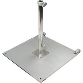 California Umbrella CRL Patio Umbrella Base with 2 Casters 100 lb. Silver CRL100