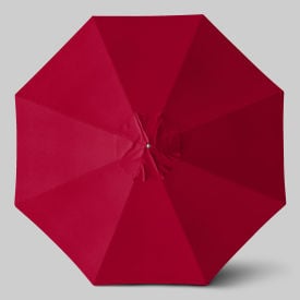 California Umbrella Newport 11' Patio Umbrella Silver Anodized Pole Sunbrella Jockey Red AATF118AH002-5403-SWV