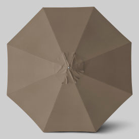 California Umbrella Newport 11' Patio Umbrella Teak Simulation Pole Sunbrella Taupe AATF118AH112-5461-SWV