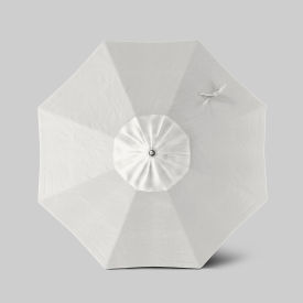 California Umbrella Newport 7.5' Patio Umbrella Matte White Pole Sunbrella Natural AATF758AH171-5404